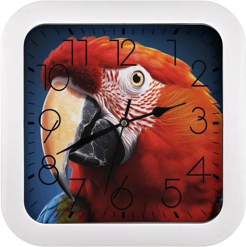 Miniatura 9 de 10" Square Modern Wall Clock,A Cat in Outer Space Print Kitchen Clocks Wall Battery Operated,Silent Non Ticking Unique Funny Cute Wall Clock for