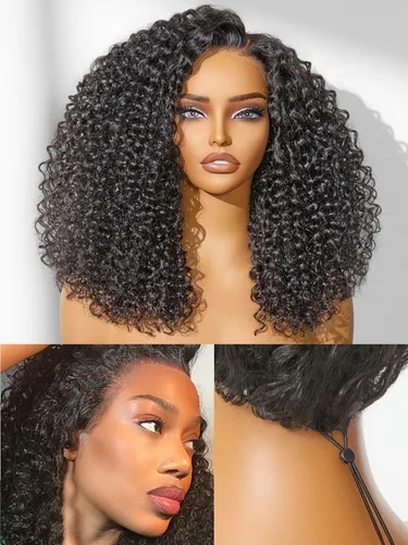 Miniatura 19 de LUVME HAIR - Peluca de cabello humano estilo Bob, de 8 pulgadas, precortada, sin pegamento, con cierre de encaje HD, predepilada, cabello humano