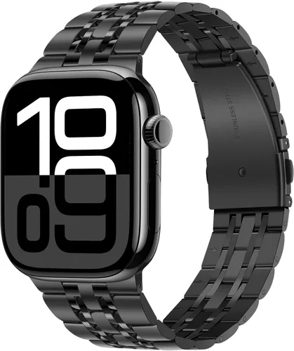 Tasikar Correa compatible con Apple Watch Band de 1.654 pulgadas (Serie 11/10) 1.614 pulgadas, 1.575 pulgadas, 1.496 pulgadas, correa de metal de