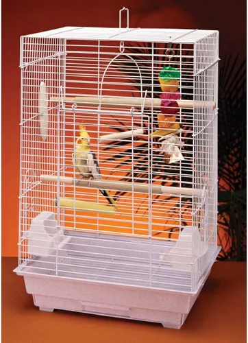 Miniatura 3 de PENN-PLAX Cockatiel & Small Parrot Starter Kit con jaula para pájaros, cubierta y accesorios, perfecto para cacatúas, conures y loros pequeños
