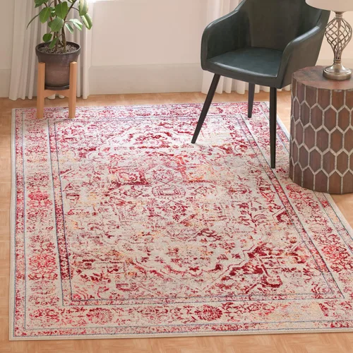 Miniatura 46 de SAFAVIEH - Alfombra de la colección Brentwood - 6' x 9', azul marino y gris claro, diseño envejecido con medallón, no desprende pelusa y fácil azul
