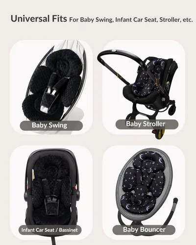 Miniatura 3 de Inserto de asiento de coche para bebé Genérico Compatible con columpio Mamaroo y columpio Graco y asiento de coche para bebé, soporte de cabeza