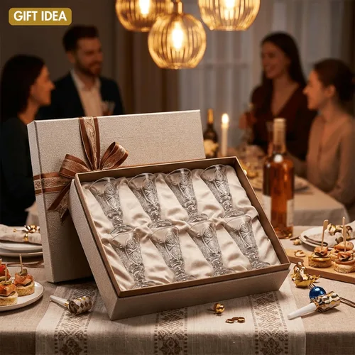 Miniatura 9 de Youeon Juego de 12 vasos de chupito de 1.5 onzas, vasos de chupito de vidrio grabado con base pesada, vasos pequeños para tequila, whisky, vodka