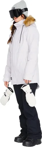 Miniatura 3 de Volcom Fawn - Chaqueta con capucha para mujer con aislamiento para snowboard y esquí, Violeta (Violet Ice)