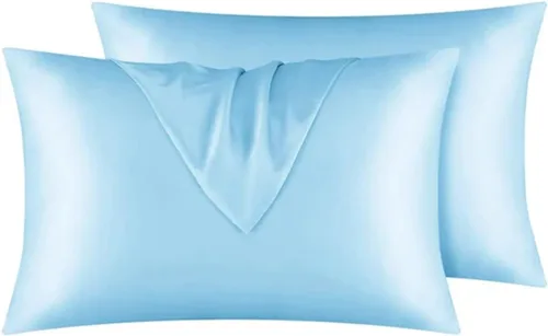 Miniatura 9 de SkinBiome Juego de 2 fundas de almohada de satén Fundas de almohada de seda para cabello y piel Fundas de almohada refrescantes con cierre