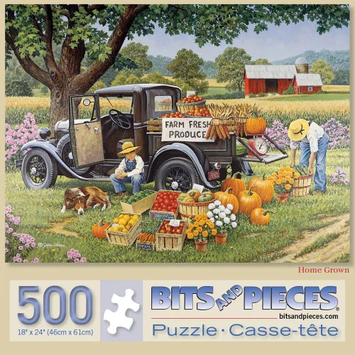 Miniatura 10 de Bits and Pieces – Rompecabezas de 300 piezas grandes para adultos – “Otoño en la granja” – por el artista John Sloane, Tamaño del rompecabezas