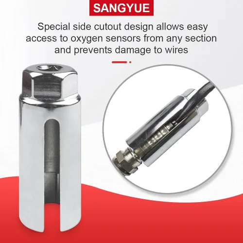 Miniatura 6 de Sensor de oxígeno Llave de zócalo Rosca Chaser 02 Sensor Removedor Herramienta Offset Interruptor de Vacío Enchufes Kit 5 unids