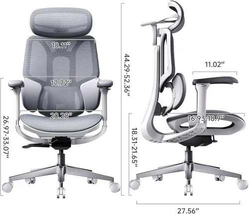 Miniatura 2 de Hbada E3 Air 2026 Silla de oficina ergonómica, soporte lumbar de 3 zonas, cómoda silla de oficina en casa con reclinación automática, reposacabezas