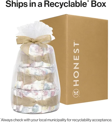 Miniatura 8 de The Honest Company Pañales para pastel de pañales para el cuidado personal del bebé, toallitas a base de plantas, flor de rosa, tamaño regular, 1
