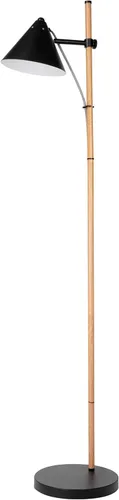 HarvestLand Noah - Lámpara de pie negra – Lámparas de lectura de pie ajustables sobre silla con base sólida, lámpara de pie de lectura, lámpara de