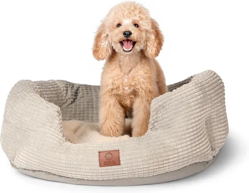 Miniatura 8 de American Kennel Club Cama para perro de 26 pulgadas, textura de palomitas de maíz, lavable, antideslizante, para perros medianos y grandes