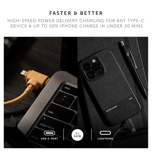 Miniatura 3 de Native Union Cable de correa Duo – Cable de carga universal trenzado ultra fuerte de 5 pies – fabricado con materiales reciclados – Conectores 2