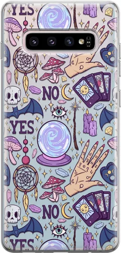 Funda para teléfono compatible con Samsung Galaxy S25 S24 S23 Ultra S22 Plus S21 FE S20 Note 20 Witchcraft Dreamcatcher Tarot tarjetas, parachoques