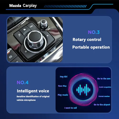 Miniatura 6 de TK78-66-9U0C Adaptador Carplay con cable Kit de reequipamiento para Mazda 2 3 6 CX3 CX5 CX9 MX5 Carplay y Android Auto Módulo de interfaz USB