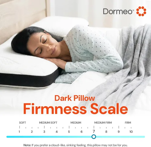 Miniatura 4 de Dormeo Almohada de cama tamaño King oscuro con tecnología Octaspring, gel transpirable reversible y espuma viscoelástica para soporte de cuello