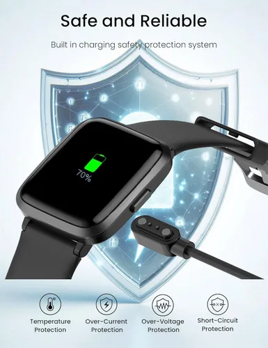 Miniatura 3 de Cargadores de 2 pines para cable de reloj inteligente JYouPro, paquete de 2 [modelo A + modelo B, solo un ajuste] Cable de carga USB magnético