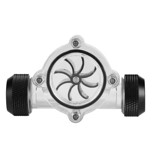 Miniatura 7 de Indicador de flujo de agua Tiiyee, 8 impulsores PC enfriamiento G1/4 medidor roscado Water Cooling Flow Meter Indicatorr for Pc Cooling System