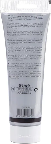 Miniatura 2 de PEBEO Studio Acrílicos de Alta Viscosidad, Acrílico Fino, 250 ml - Plata Iridiscente, 8.45 Fl Oz (Paquete de 1)