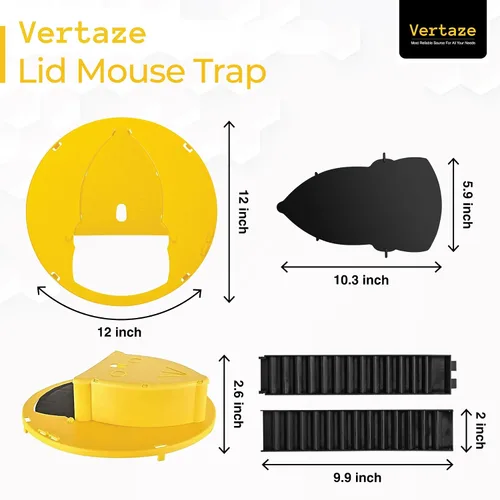 Miniatura 5 de Trampa para ratones con tapa de cubo, trampa para ratones, trampa para ratones para interiores para el hogar, reinicio automático, captura múltiple