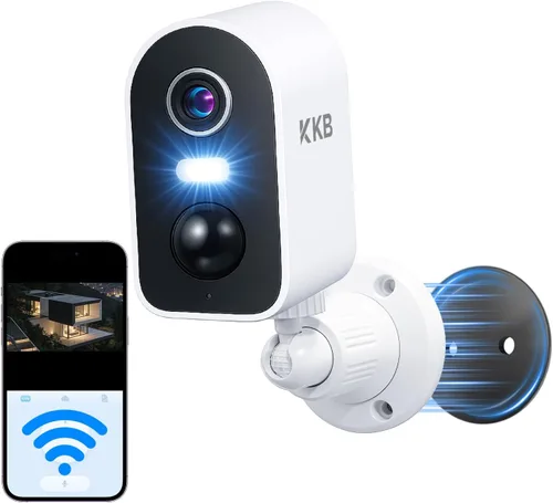 Miniatura 11 de KKB Cámara de seguridad celular 4G LTE magnética, cámaras de seguridad sin WiFi para interiores con SIM incorporada, cámara 2K inalámbrica