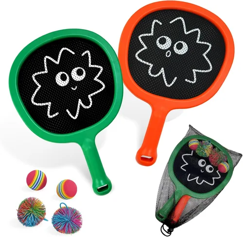 Juego de pelota inflable de raqueta para niños y adultos, actividades familiares, juegos de juegos para interiores y exteriores, juguetes deportivos