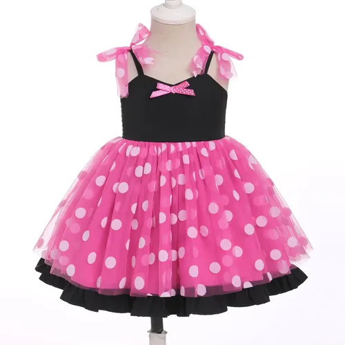 Miniatura 3 de Vestido tutú de verano para niñas pequeñas, sin espalda, vestido de princesa para fiesta de cumpleaños, lentejuelas con volantes, tul con lazo