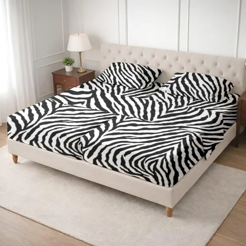 Miniatura 41 de SGI bedding Sábana Queen de 28 pulgadas con cabecera flexible y parte superior dividida, 100% algodón egipcio - 600 número de hilos, sábanas