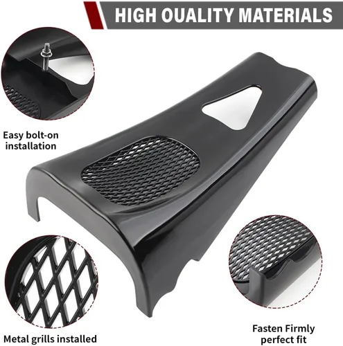 Miniatura 4 de Lirun M8 - Alerón de barbilla estirado ABS de repuesto para Harley para Touring Road Street Glide 2017+, negro brillante