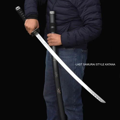 Miniatura 5 de PS 39.8 pulgadas Último Samurái Espada Japonesa Katana Honor Grabado En Vaina. Para Colección. Regalo, Uso de Práctica de Espada al Aire Libre