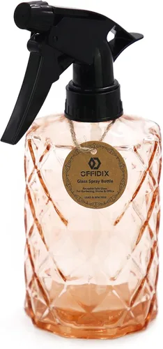 Miniatura 3 de OFFIDIX Botella de spray de cristal, rociador de niebla fina para plantas, regadera de presión manual, botella de spray de cristal con boquilla