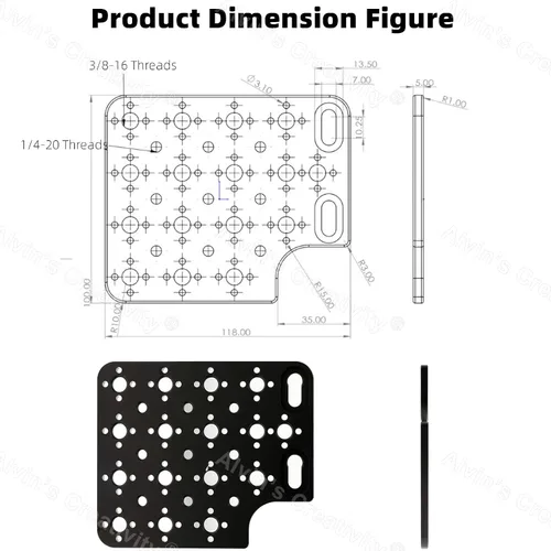 Miniatura 5 de Alvins - Placa lateral para cámara ARRI Alexa Mini LF - Panel lateral de expansión para cámaras Sony ROJAS