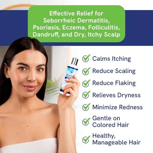Miniatura 6 de Juego de champú y acondicionador sin sulfato y sin fragancia, seguro para la dermatitis seborreica, para calmar el cuero cabelludo seco