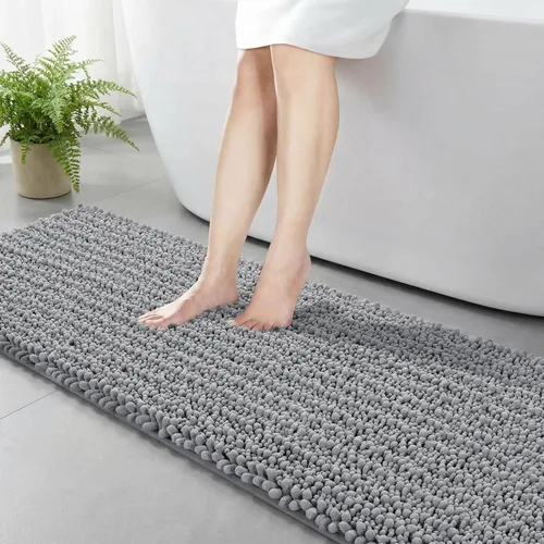 Miniatura 13 de Disolla Alfombra de baño pequeña, antideslizante, lavable, color beige, 17 x 24 pulgadas, súper absorbente, suave, alfombra de baño de felpilla