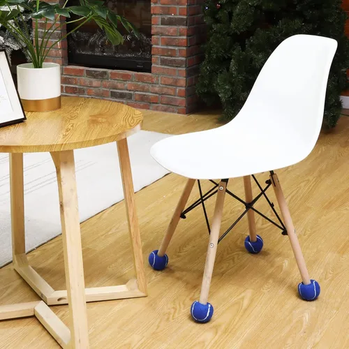 Miniatura 6 de Macarrie 60 pelotas de tenis precortadas a granel para sillas resistentes y de larga duración para muebles de aula, protectores de patas y Azul