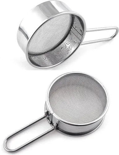 Miniatura 4 de Colador pequeño, colador de harina, mini tamiz de harina pequeño para polvo de hornear, azúcar, café, pastas, té, tamiz de 2.6 pulgadas, 40