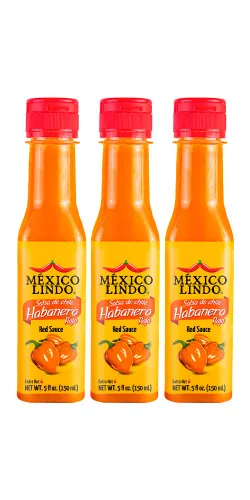 Miniatura 6 de Mexico Lindo Salsa picante Green Habanero Pimienta de chile Habanero verde real 75,900 niveles Scoville Disfruta con comida mexicana, mariscos