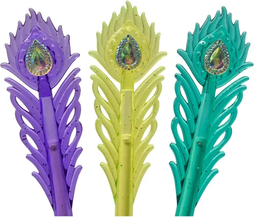 Miniatura 4 de 12 bolígrafos coloridos de plumas de pavo real, bolígrafos de gel de colores con puntas de cabeza de diamante, 24 repuestos, tinta brillante
