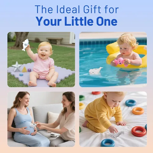 Miniatura 8 de Doli Yearning Termómetro de baño para bebés recién nacidos y bebés, monitor digital flotante de temperatura del agua con temporizador y pantalla