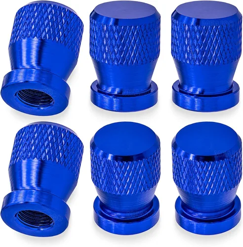Miniatura 34 de 4 piezas de tapas de válvula de rueda con forma de punta, válvula de rueda de aleación de aluminio con punta, tapas de aire universales a prueba