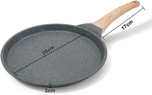 Miniatura 6 de Sartén para Crepes de 8 pulgadas, Sartén Antiadherente para Crepes Omelette Tortillas Panqueques Crujientes, Sartén Dosa Tawa para Tortillas