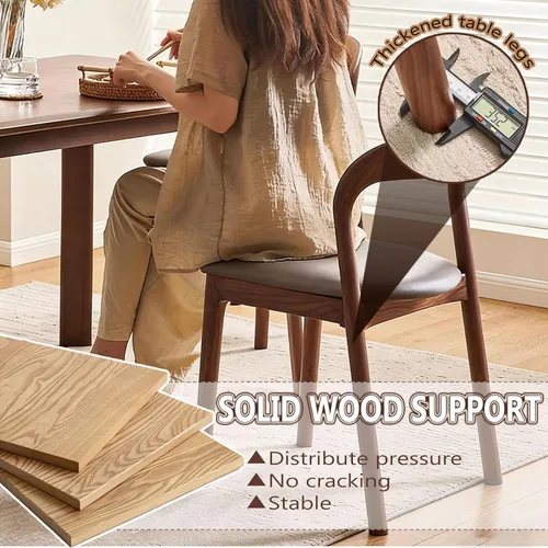 Miniatura 2 de Sillas de comedor de madera maciza con respaldo curvo, sillas de comedor modernas de mediados de siglo, sillas de comedor tapizadas de tela