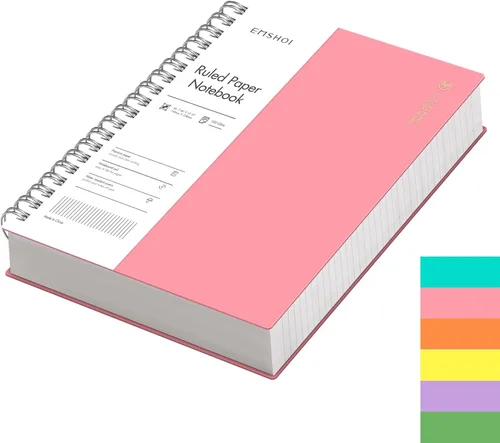 Miniatura 20 de EMSHOI Cuaderno de espiral A4 con rayas universitarias, 11.2" X 8.27", 300 páginas/150 hojas, páginas perforadas fáciles de rasgar, papel grueso