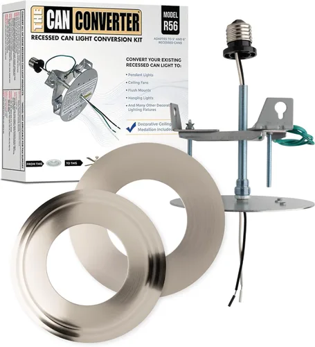 Miniatura 8 de The Can Converter R56 - Kit de conversión de luz empotrada para lata con medallón de techo plano y biselado de 7 pulgadas, mejoras para el hogar