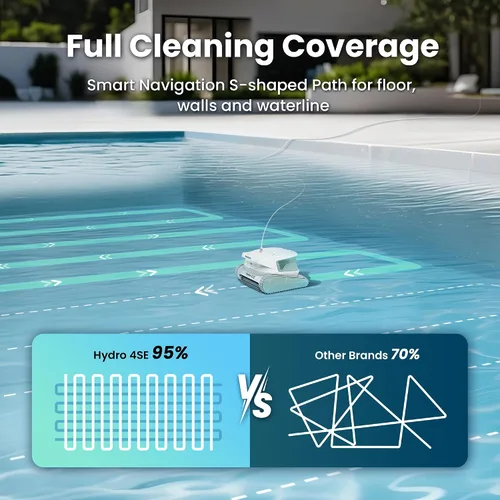 Miniatura 2 de Chasing Hydro 4 SE - Aspiradora de piscina para piscinas enterradas, robot limpiador para piso, pared y línea de flotación, siempre limpia, nunca se