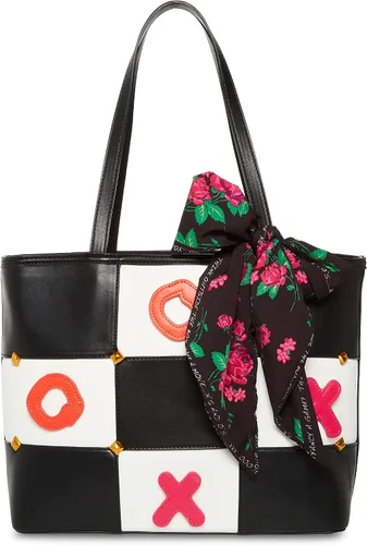 Miniatura 5 de Betsey Johnson Tic Tac Tote, NegroBlanco, NegroBlanco
