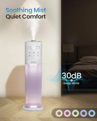 Miniatura 5 de Humidificadores para dormitorio de 2.1 galones/8 litros, humidificador inteligente para habitaciones grandes, humidificadores de niebla fría