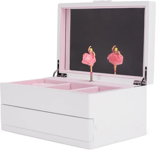 Miniatura 4 de Cottage Garden Joyero musical de madera bailarina toca la afinación, Madera