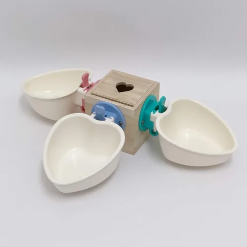 Miniatura 9 de Choco Nose Tazón de comida extraíble patentado en forma de corazón para perros, cachorros, conejos, gatos, cobayas, chinchillas, pájaros, plato