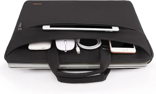 Miniatura 5 de DOMISO Bolsa mensajero de hombro tote para laptop de 14 pulgadas para mujeres y hombres, bolsa de computadora para viajes de negocios y trabajo