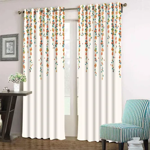 Miniatura 4 de CLOKSP0046 - Cortinas de flores que lloran, cortina con estampado de eucalipto, oscurecimiento de la habitación, tela de poliéster con aislamiento